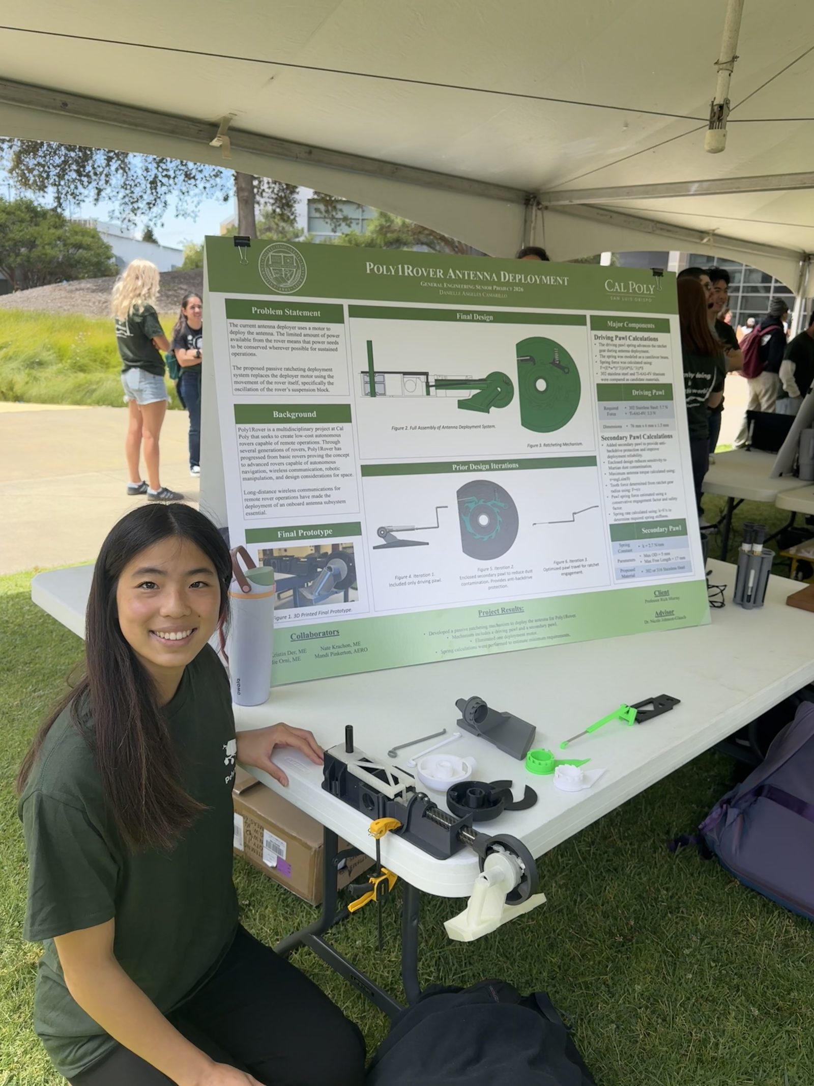Kristin Der presenting Poly1Rover at Cal Poly's Engineering Expo